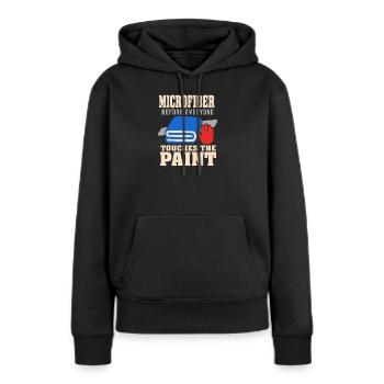 Detaileur de garage Detailing de voitures Detailer de voitures - Sweat à capuche Premium bio Femme - noir - Devant - Julia (174cm)