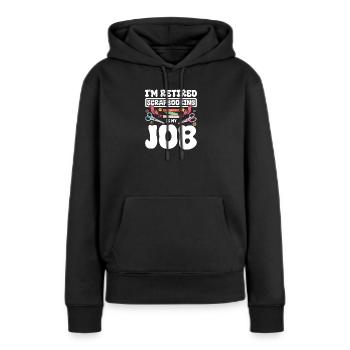 Rentnerin Scrapbooking - Frauen Premium Bio Hoodie - Schwarz - Vorne - Julia (174cm)