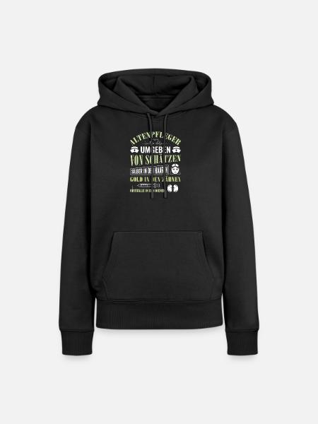 Altenpfleger Geschenk Altenpflege Pflegefachkraft - Frauen Premium Bio Hoodie - Schwarz