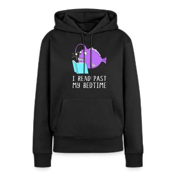 Anglerfisch - Frauen Premium Bio Hoodie - Schwarz - Vorne - Julia (174cm)