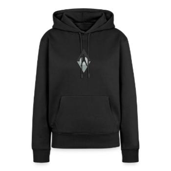 Frapper le terrain de baseball - Sweat à capuche Premium bio Femme - noir - Devant - Julia (174cm)