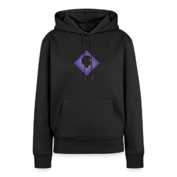Soul des années 70 - Sweat à capuche Premium bio Femme - noir - Devant - Julia (174cm)