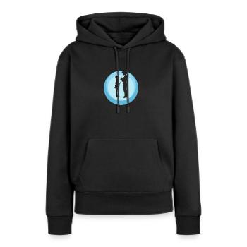 Enseignant du primaire Apprentissage à l’école primaire - Sweat à capuche Premium bio Femme - noir - Devant - Julia (174cm)
