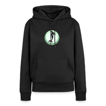 Fabelwesen Flosse Marina - Frauen Premium Bio Hoodie - Schwarz - Vorne - Julia (174cm)