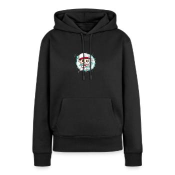 Baseball Baseballspieler - Frauen Premium Bio Hoodie - Schwarz - Vorne - Julia (174cm)
