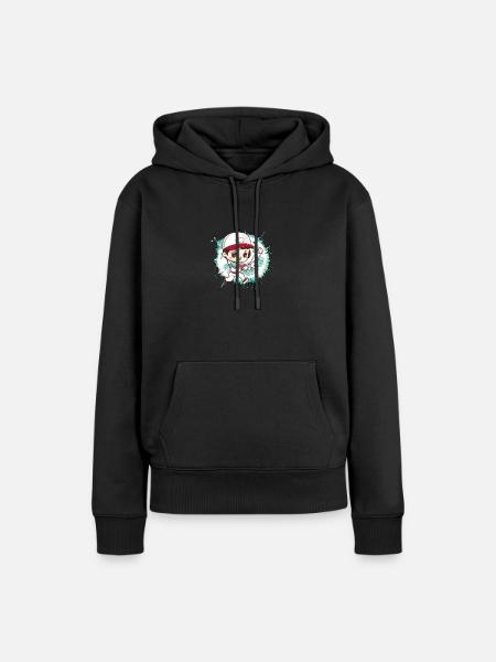Baseball Baseballspieler - Frauen Premium Bio Hoodie - Schwarz