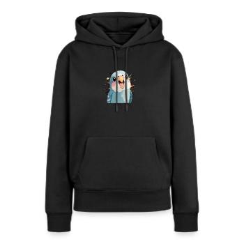 Budgie Sparrow - Women’s Premium Organic Hoodie - black - Front - Julia (174cm)