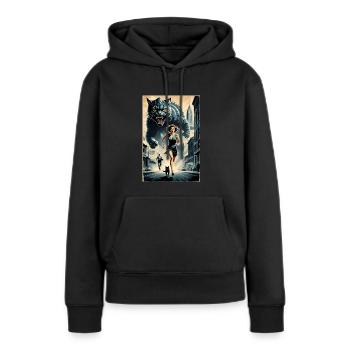 Filmplakat: Die Rückkehr der Kolosskatze (1951) - Frauen Premium Bio Hoodie - Schwarz - Vorne - Julia (174cm)