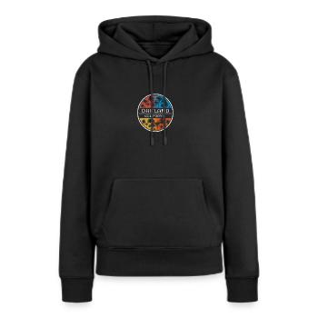 Oakland Californie Élégant Vacances Souvenir Palm - Sweat à capuche Premium bio Femme - noir - Devant - Julia (174cm)