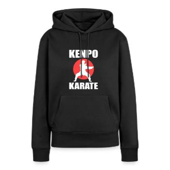 Karate Selbstverteidigung Kampfsport - Frauen Premium Bio Hoodie - Schwarz - Vorne - Julia (174cm)