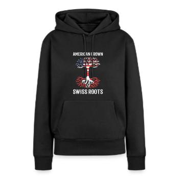 Schweiz Schweizer Schweizerdeutsch - Frauen Premium Bio Hoodie - Schwarz - Vorne - Julia (174cm)