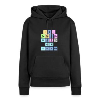 ich brauche nichts als Sonne - Chemische Elemente - Frauen Premium Bio Hoodie - Schwarz - Vorne - Julia (174cm)