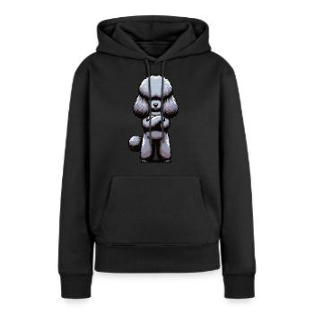 Caniche Caniche Propriétaire Caniche Amoureux Caniche Chien - Sweat à capuche Premium bio Femme - noir - Devant - Julia (174cm)
