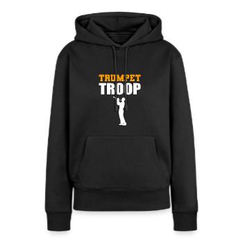Artiste de la troupe de trompettes Poison - Sweat à capuche Premium bio Femme - noir - Devant - Julia (174cm)