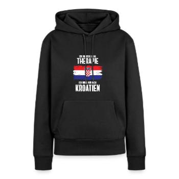 Therapie Kroatien Adria Urlaub Geschenk Sommer - Frauen Premium Bio Hoodie - Schwarz - Vorne - Julia (174cm)