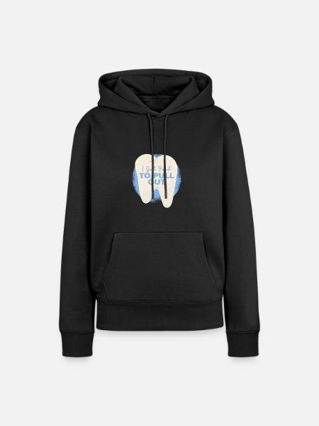 Zahnfee Humorvolle Spruchkunst - Frauen Premium Bio Hoodie - Schwarz