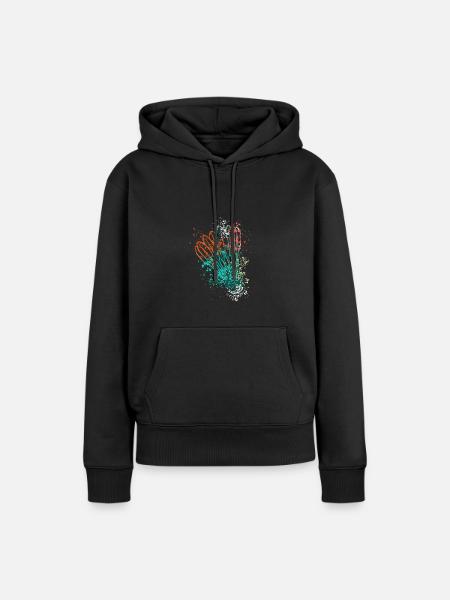 Splash Badminton shuttlecock - Frauen Premium Bio Hoodie - Schwarz