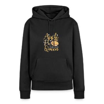 Apple pie eating queen - Frauen Premium Bio Hoodie - Schwarz - Vorne - Julia (174cm)
