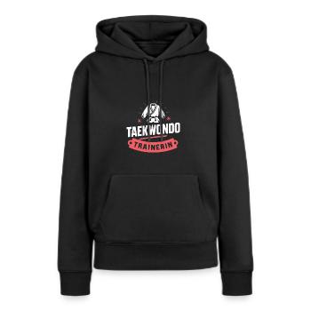 Taekwondo-Sporttrainerin - Frauen Premium Bio Hoodie - Schwarz - Vorne - Julia (174cm)