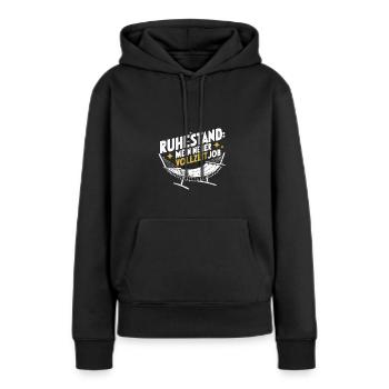 Ruhestand Vollzeitjob Rentner Abschiedsgeschenk - Frauen Premium Bio Hoodie - Schwarz - Vorne - Julia (174cm)