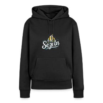 Segeln Leidenschaft Meer Wind Freiheit Geschenk - Frauen Premium Bio Hoodie - Schwarz - Vorne - Julia (174cm)