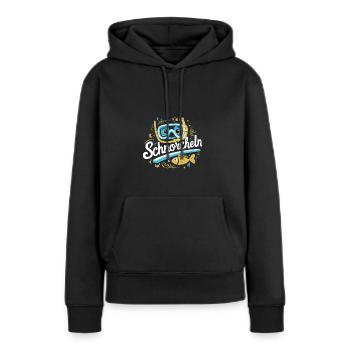 Schnorchel-Abenteuer Taucherbrille Flossen Meer - Frauen Premium Bio Hoodie - Schwarz - Vorne - Julia (174cm)