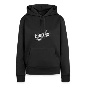 Eishockey Fan Ausrüstung Geschenkidee Spiel - Frauen Premium Bio Hoodie - Schwarz - Vorne - Julia (174cm)