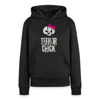 Terror Tussi Skull - Women’s Premium Organic Hoodie - black - Front - Julia (174cm)