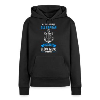 Kapitän Boot Bootfahren Bootsbesitzer Segelboot - Frauen Premium Bio Hoodie - Schwarz - Vorne - Julia (174cm)
