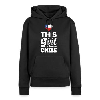 Chile Flag South America Chilean Flag Vintage - Women’s Premium Organic Hoodie - black - Front - Julia (174cm)