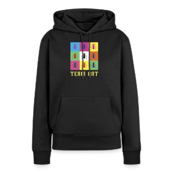 Team Ameise - Frauen Premium Bio Hoodie - Schwarz - Vorne - Julia (174cm)