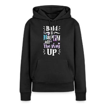 Glatzkopf Haarlos Haarschnitt - Frauen Premium Bio Hoodie - Schwarz - Vorne - Julia (174cm)