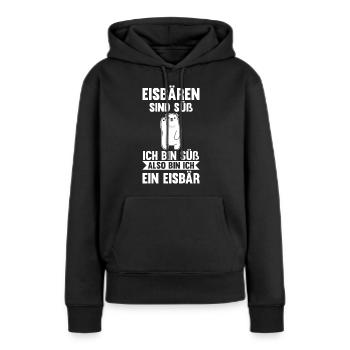 Eisbär Eisbären - Frauen Premium Bio Hoodie - Schwarz - Vorne - Julia (174cm)