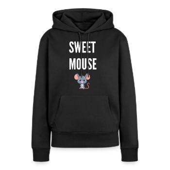 Mignon Souris Nom De L’animal Petite Amie Soeur Cadeaux - Sweat à capuche Premium bio Femme - noir - Devant - Julia (174cm)