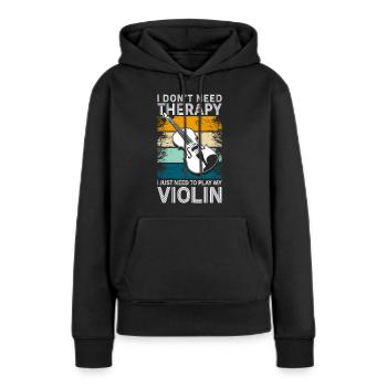 Violine Orchester Konzert - Frauen Premium Bio Hoodie - Schwarz - Vorne - Julia (174cm)