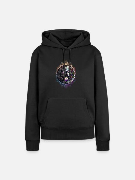 Ewige Dualität Gross - Frauen Premium Bio Hoodie - Schwarz