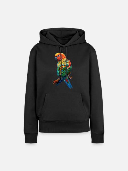 Sittiche - Frauen Premium Bio Hoodie - Schwarz