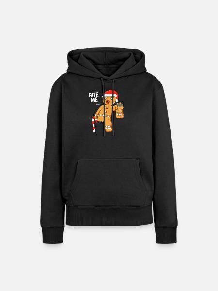 Lebkuchenmann Weihnachten Gingerbread Lebkuchen - Frauen Premium Bio Hoodie - Schwarz