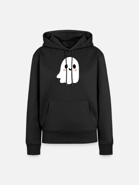 Niedlicher Geist - Frauen Premium Bio Hoodie - Schwarz