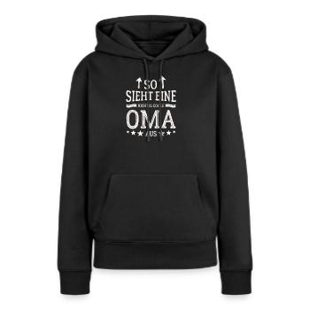 Voici à quoi ressemble une mamie cool Meilleure grand-mère - Sweat à capuche Premium bio Femme - noir - Devant - Julia (174cm)