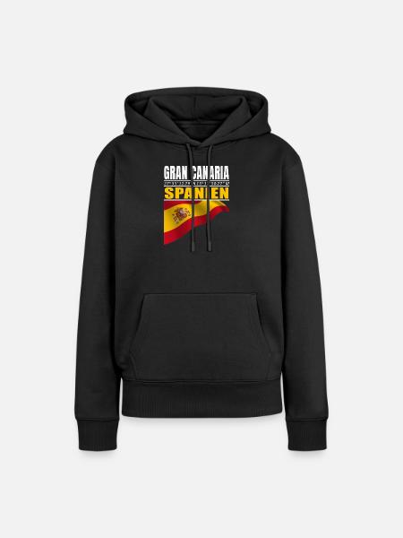 Gran Canaria - Frauen Premium Bio Hoodie - Schwarz