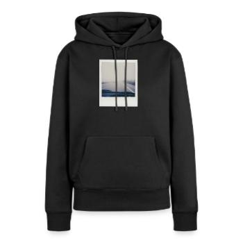 Neblige Autobahn - Frauen Premium Bio Hoodie - Schwarz - Vorne - Julia (174cm)