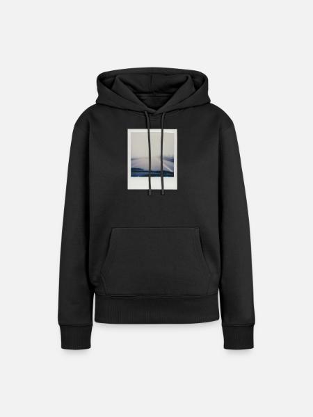 Neblige Autobahn - Frauen Premium Bio Hoodie - Schwarz