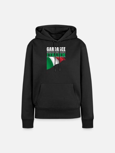 Gardasee - Frauen Premium Bio Hoodie - Schwarz