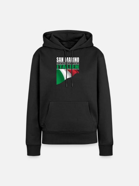San Marino - Frauen Premium Bio Hoodie - Schwarz