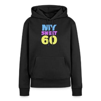 Sweet 60 - Sweat à capuche Premium bio Femme - noir - Devant - Julia (174cm)