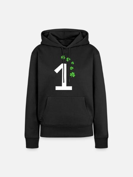 1 - Frauen Premium Bio Hoodie - Schwarz