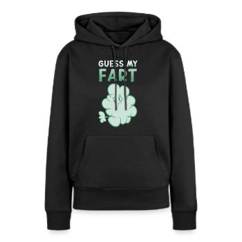 Pet flatulences Pet Péter Devinez mon pet - Sweat à capuche Premium bio Femme - noir - Devant - Julia (174cm)