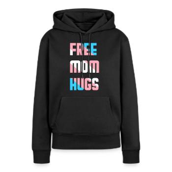 Maman Libre Câlin Fierté Trans Trans Transgenre - Sweat à capuche Premium bio Femme - noir - Devant - Julia (174cm)