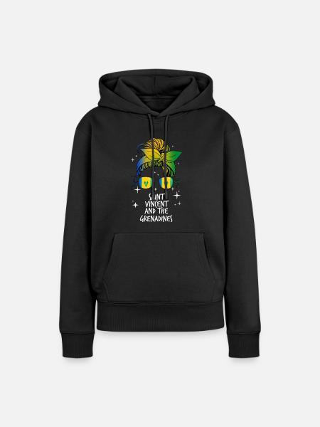 St. Vincent und die Grenadinen - Frauen Premium Bio Hoodie - Schwarz